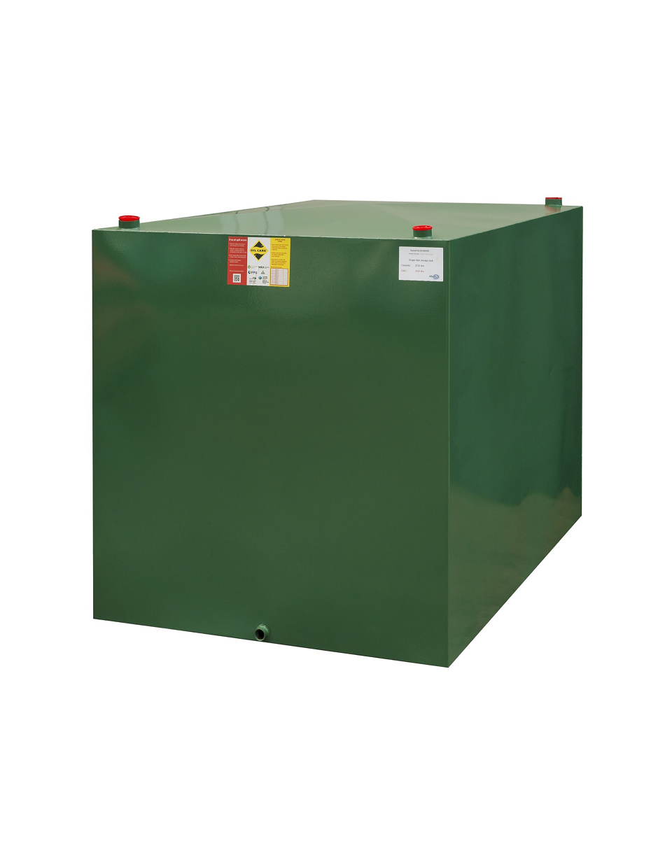 2500 Litre Steel Single Skin Oil Tank